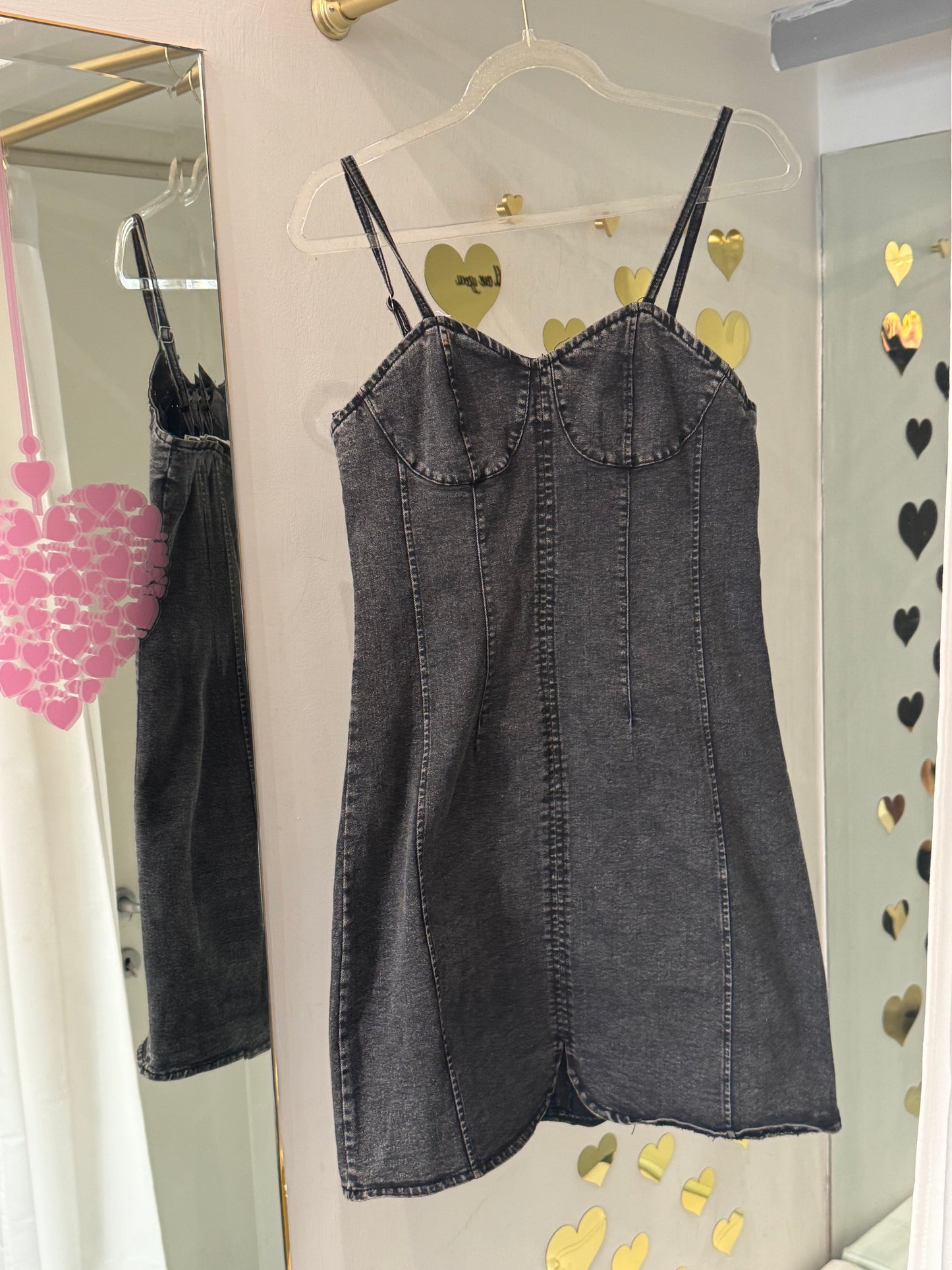 Grey denim dress