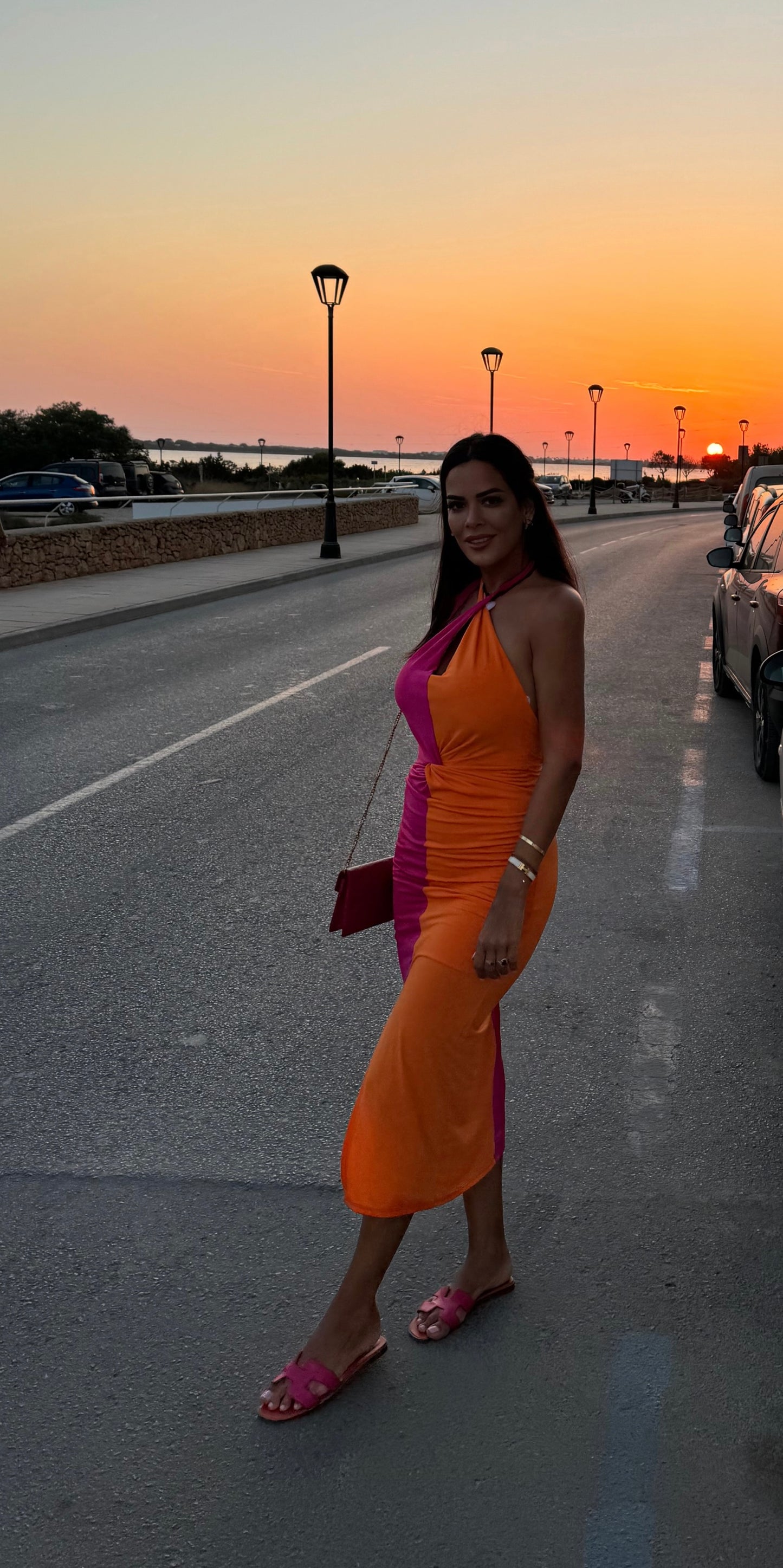 Peach dress