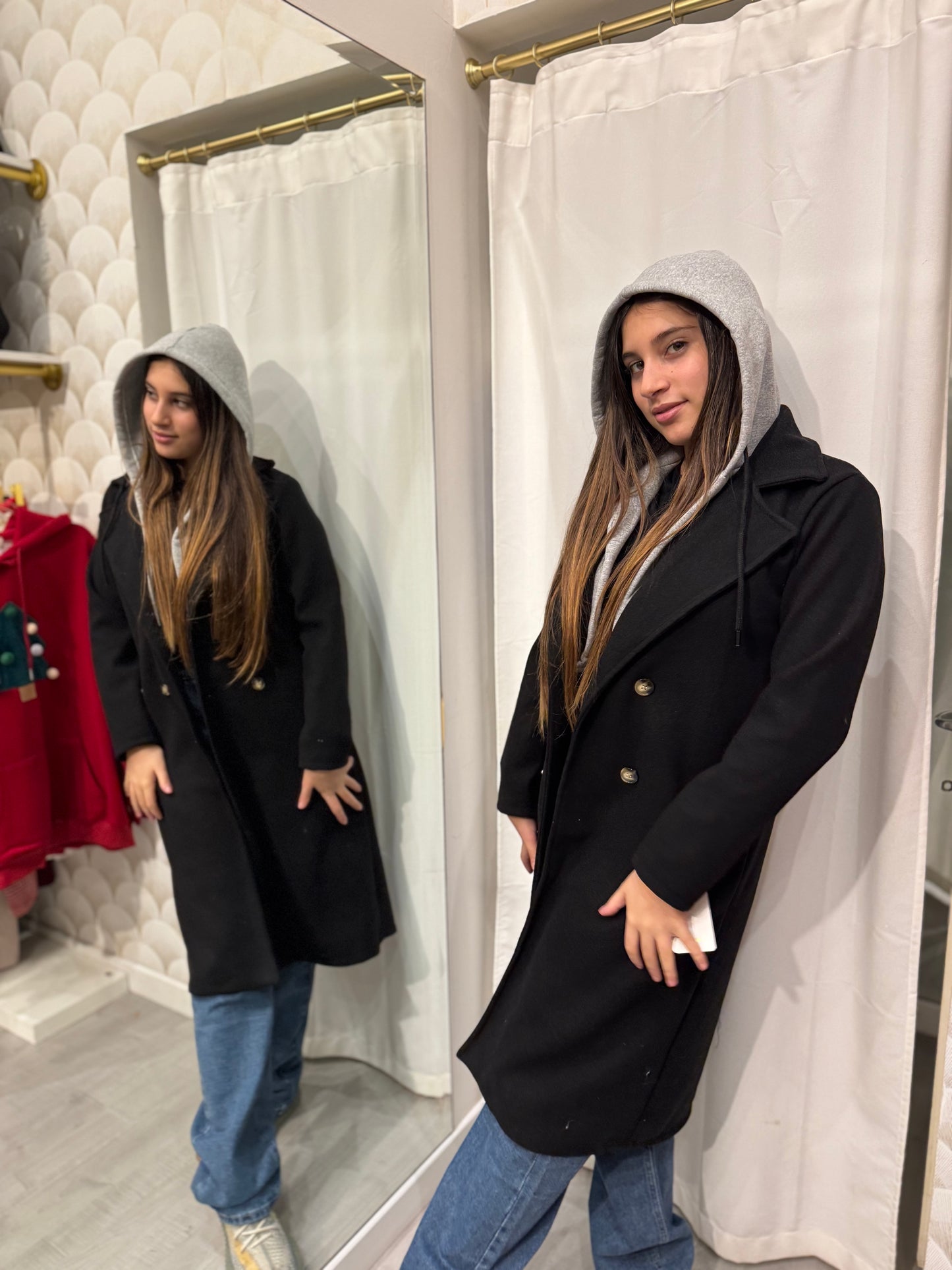 Cappotto con cappuccio