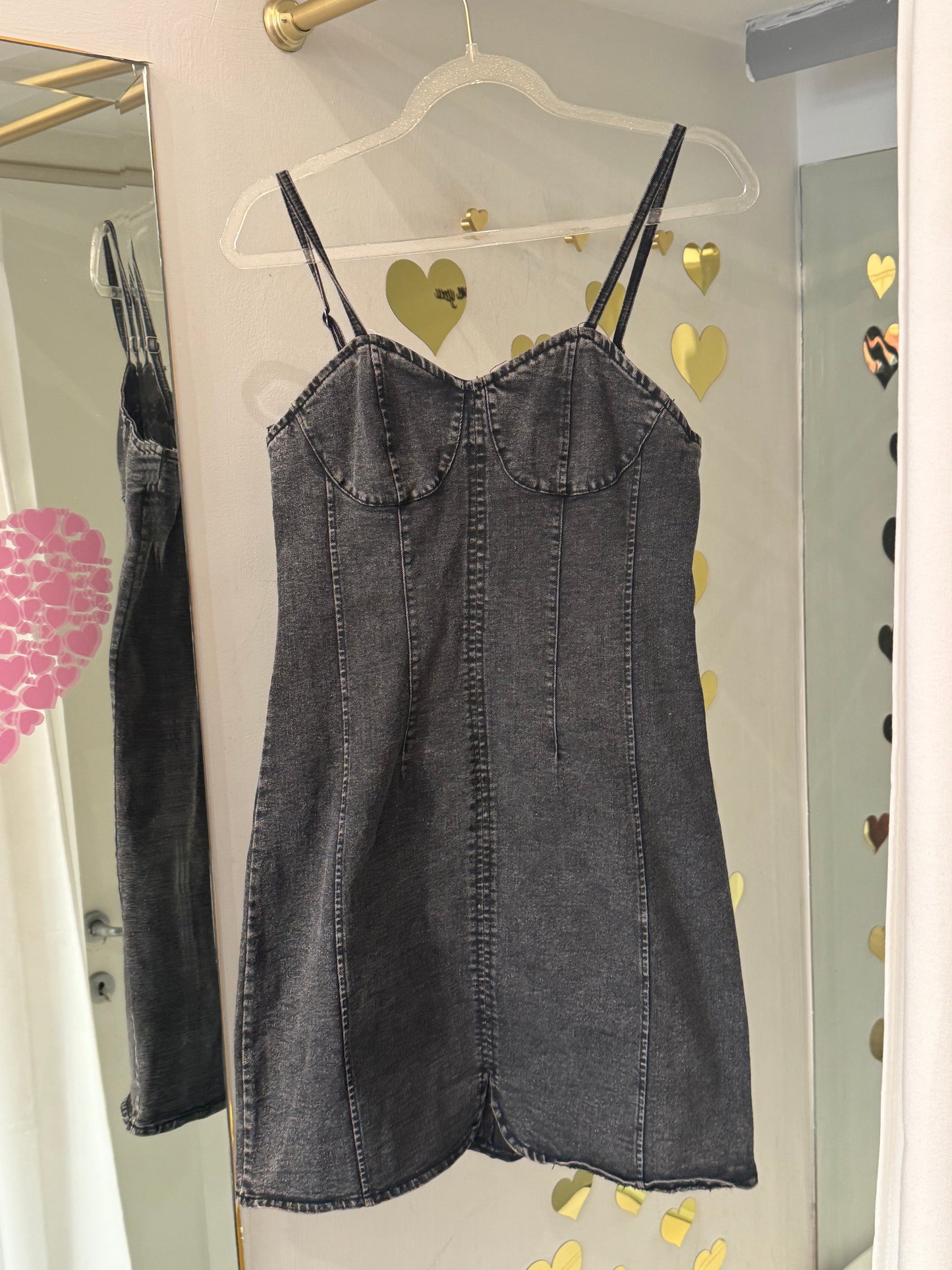 Grey denim dress