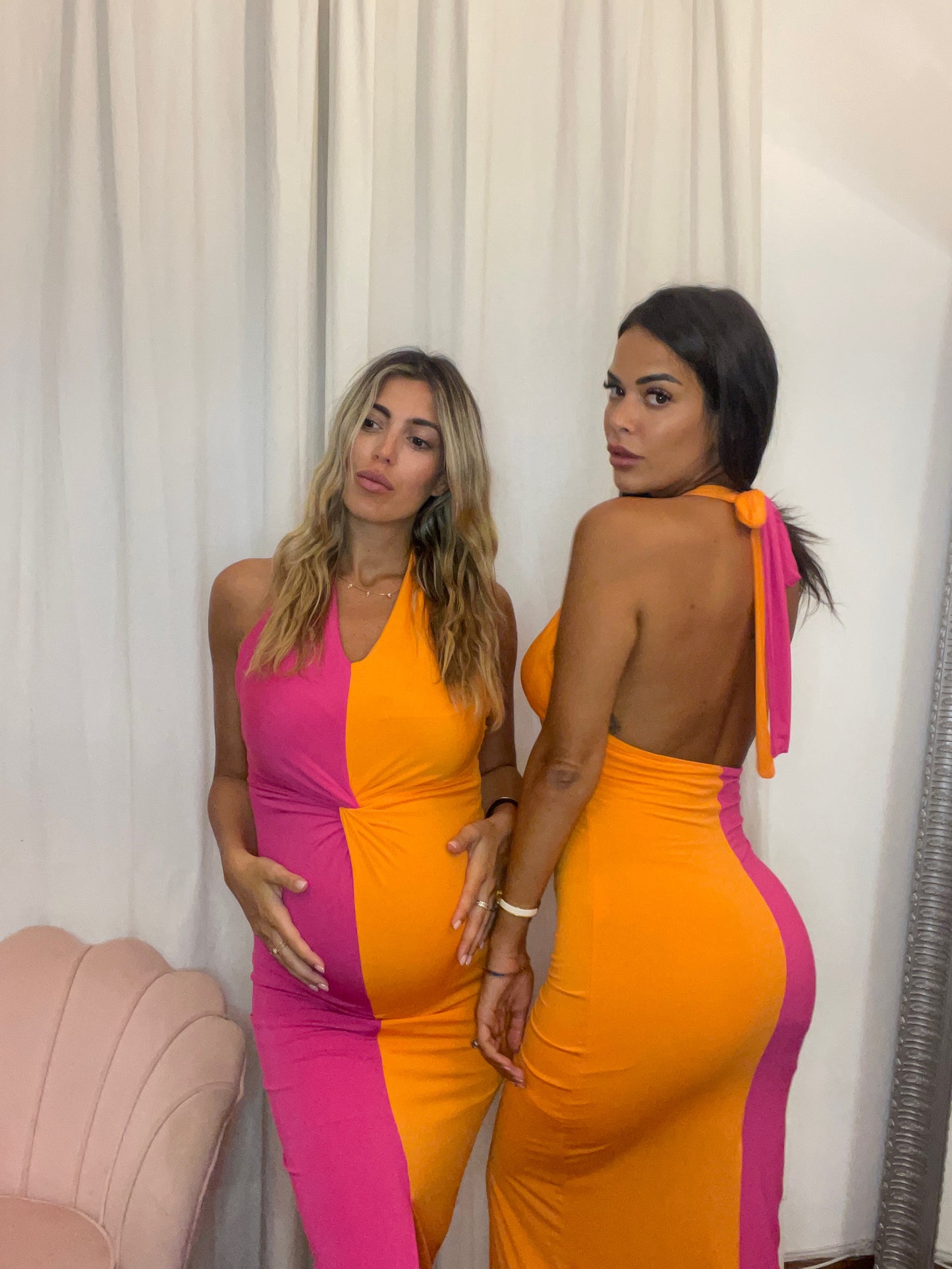 Peach dress