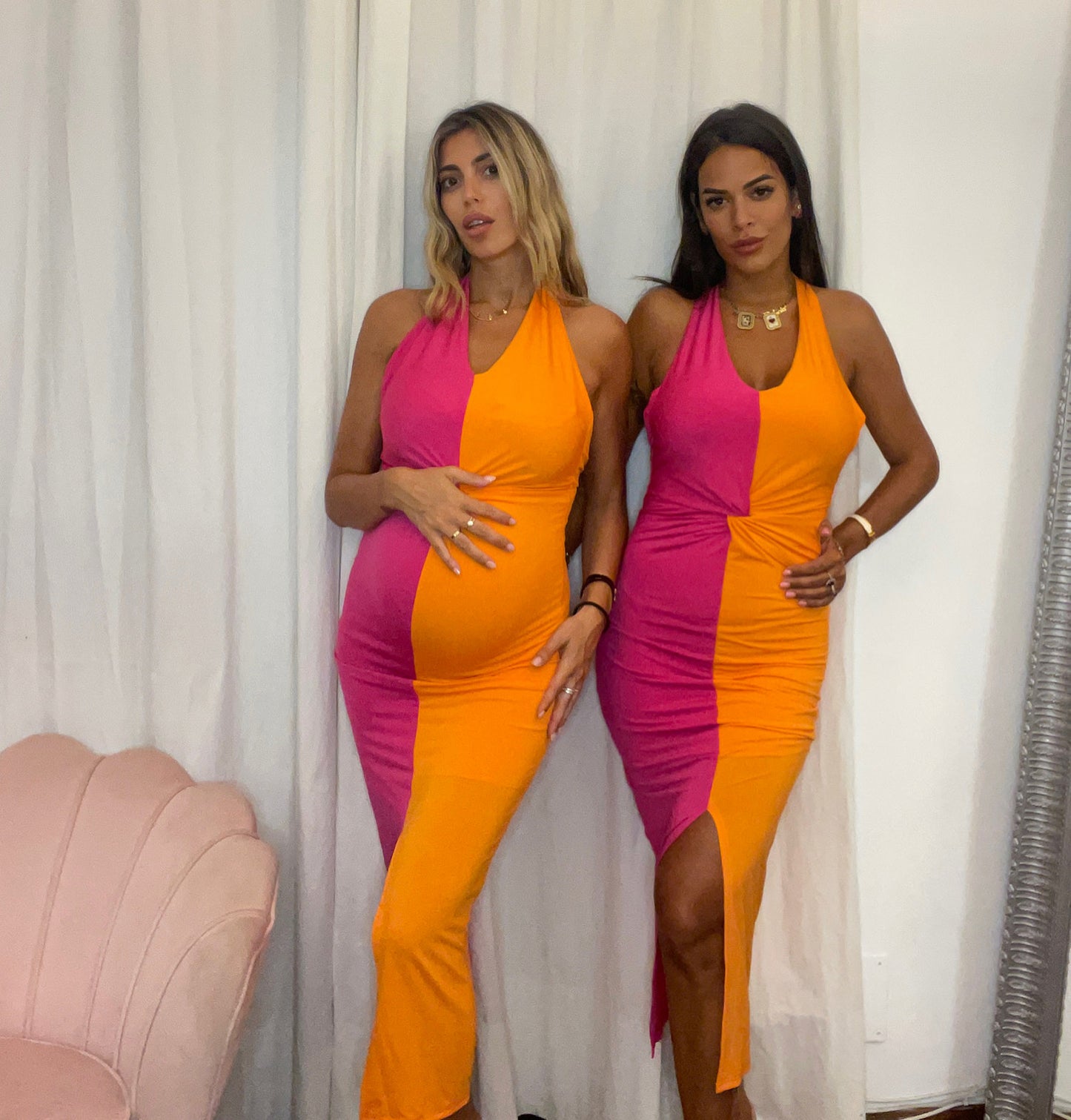Peach dress